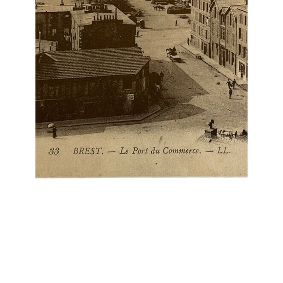 Atq Early 1900s RPPC Postcard Carte Postale Paris 33 Brest. Le Port Du Commerce - Picture 3 of 6